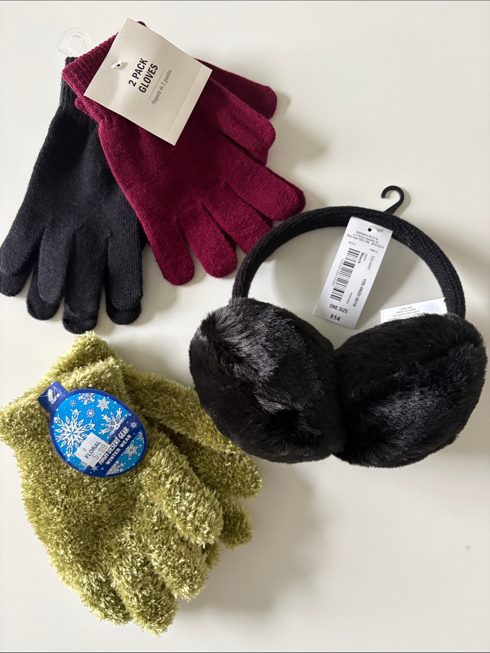 NWT Earmuffs and Mittens (3 pairs)